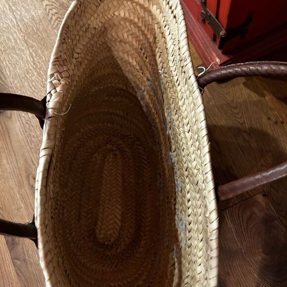 Poolside NWT leather handle swim golf sleep repeat straw Tote - Picture 3 of 6